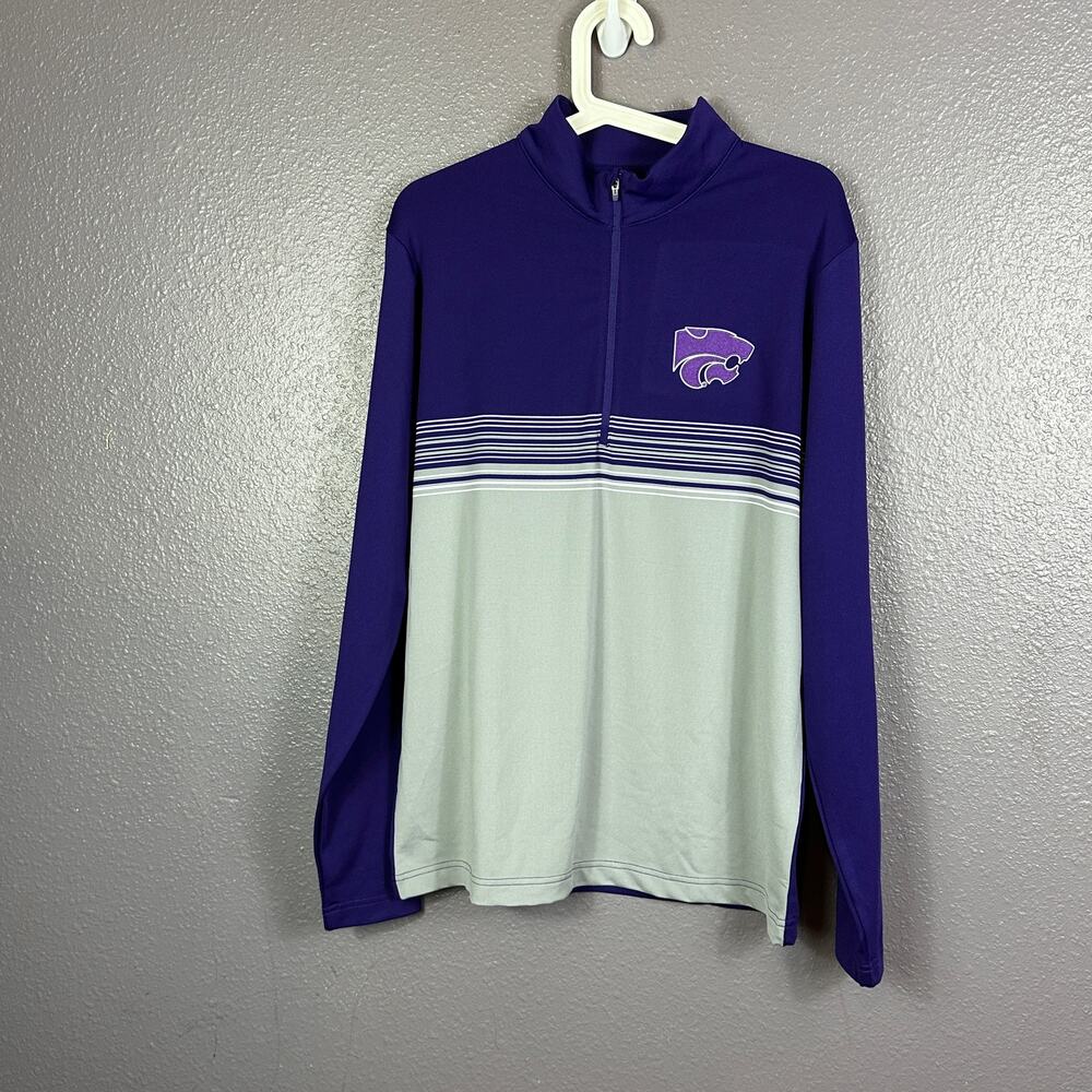 Antigua Kansas State Wildcats NCAA Men's Size Medium Quarter Zip Pullover